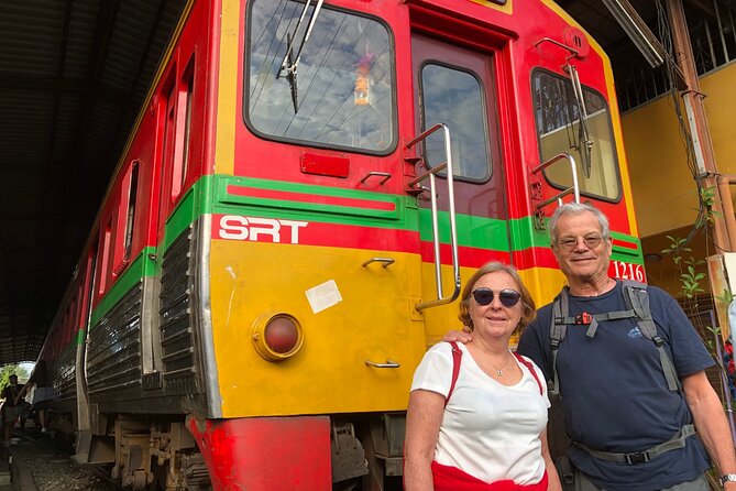 Amphawa and Railway Markets with Boat Ride Group Tour - Wat Bang Kung and the Banyan tree chapel