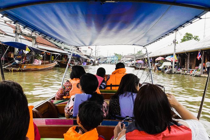 Amphawa Floating & Maeklong Railway Train Market (Small Group) - Wat Bang Kung and the banyan-tree shrine