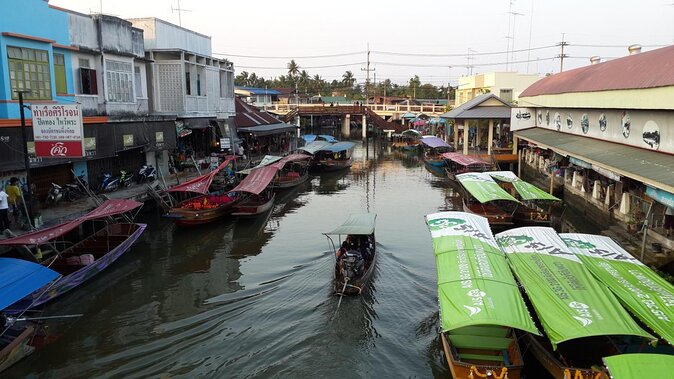 Amphawa Floating Market Tour with Maeklong Railway Market (SHA Plus) - Amphawa Floating Market by boardwalk and boat