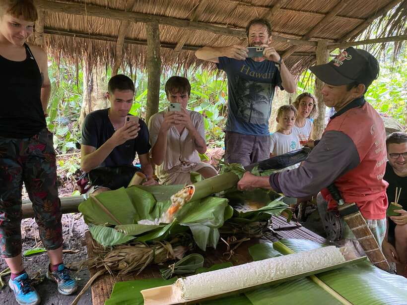 Authentic trek only walk in Chiang Rai jungle - Bamboo cooking is the heart of the experience