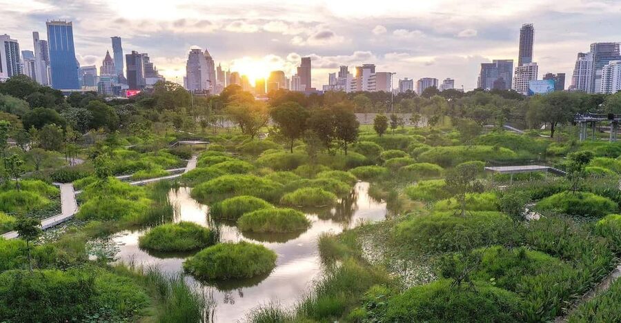 Bangkok Bicycle rental Benjakitti Park - What the two-hour ride feels like
