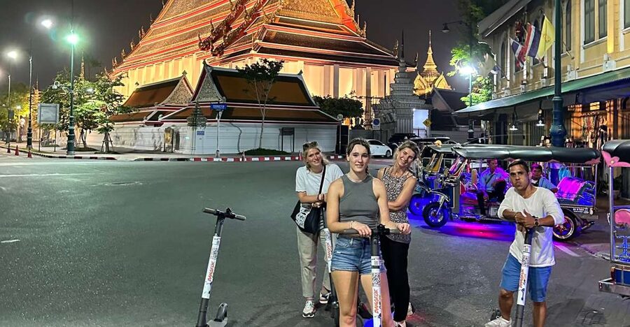 Bangkok By Night by Electric Scooter &/or Bike - Democracy Monument and the First Night Views