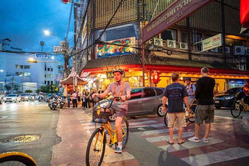 Bangkok by Night Cycling Tour with Street-food Meal - Starting at River City and meeting the guides