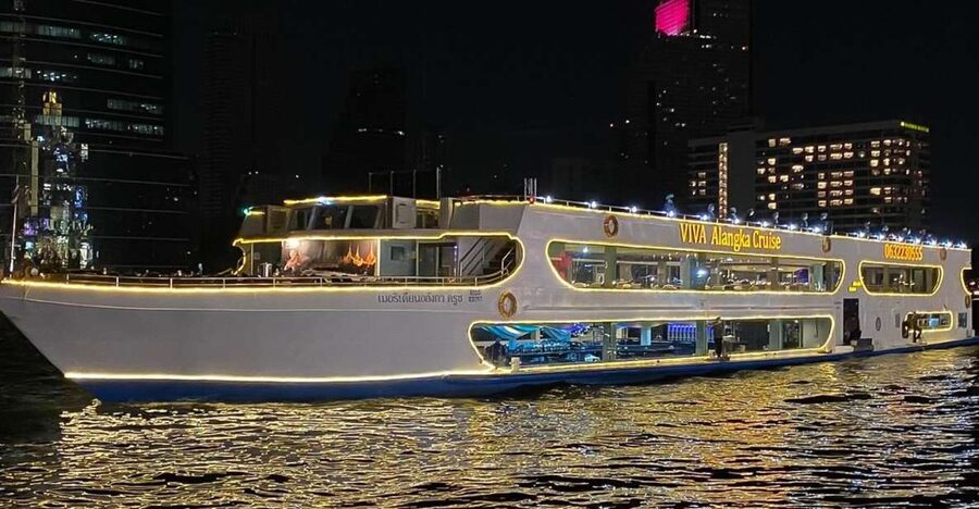 Bangkok: Chao Phraya Buffet Dinner Viva Alangka Cruise - The boat, decks, and seating