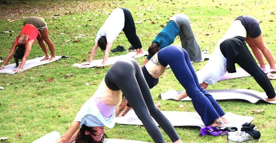 Bangkok: Lumpini Park Yoga Experience - Group size and the social side of the class