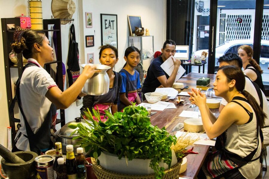 Bangkok: Thai Cooking Class and Onnuch Market Tour - Starting at Pink Chili Thai Cooking School