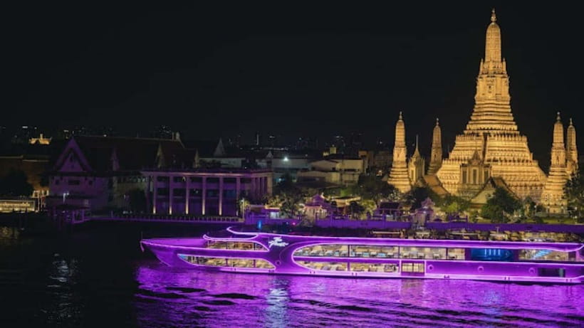 Bangkok: The Planet Chao Phraya River Dinner Cruise - Dinner with seafood, international dishes, and desserts
