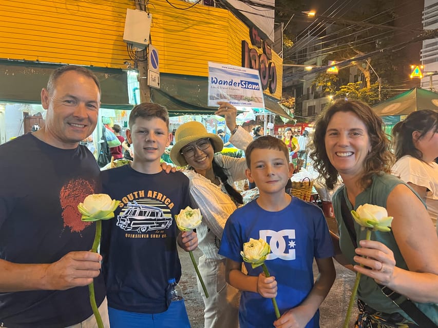 Bangkok Tuk-Tuk by Night with Chinatown Street Food Meal - The Grand Palace and Wat Phra Kaew from the road