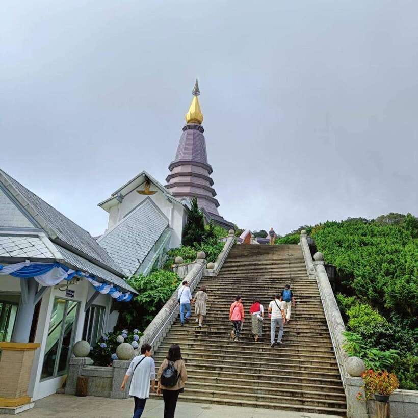 Chiang Mai: Doi Inthanon National Park & Waterfall Day Tour - Wachirathan Waterfall, the wet finish