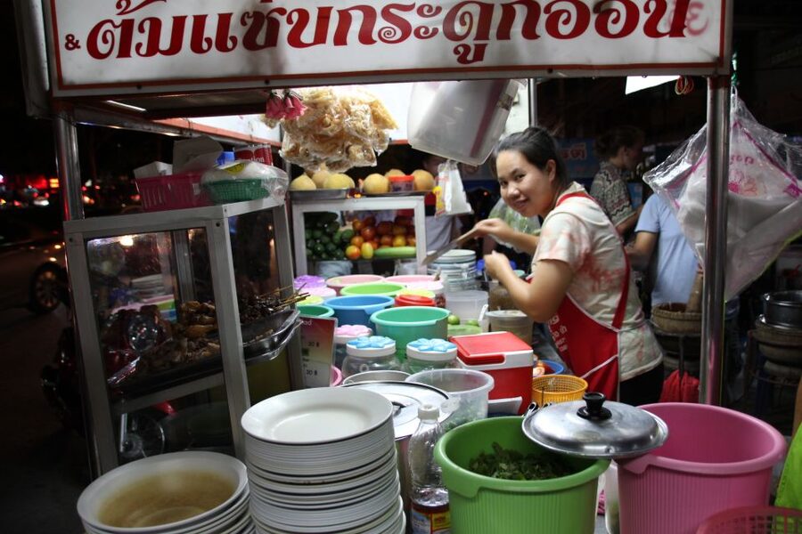 Chiang Mai: Evening Local Street Food Market Tour - Coconut dumplings and the dessert finish