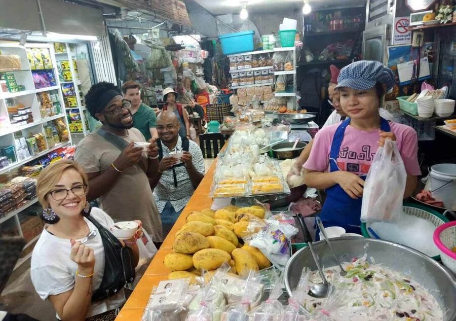 Chiang Mai: History & Mouth Watering Food Tour - Walking toward Chiang Mai’s food stalls