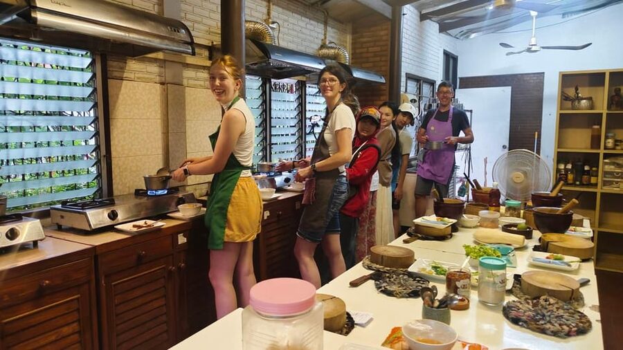 Chiang Mai: Morning Cooking Class with Market Visit - Picking herbs in an organic garden