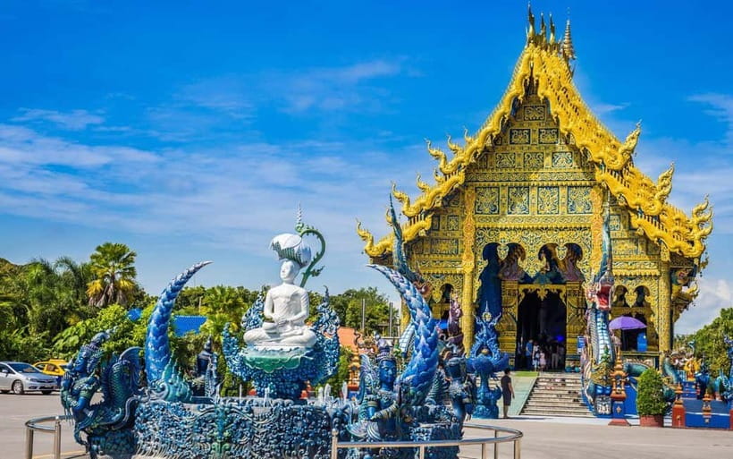 Chiang Mai: White and Blue Temples and Lalita Cafe - Mae Kachan Hot Spring in 15 minutes