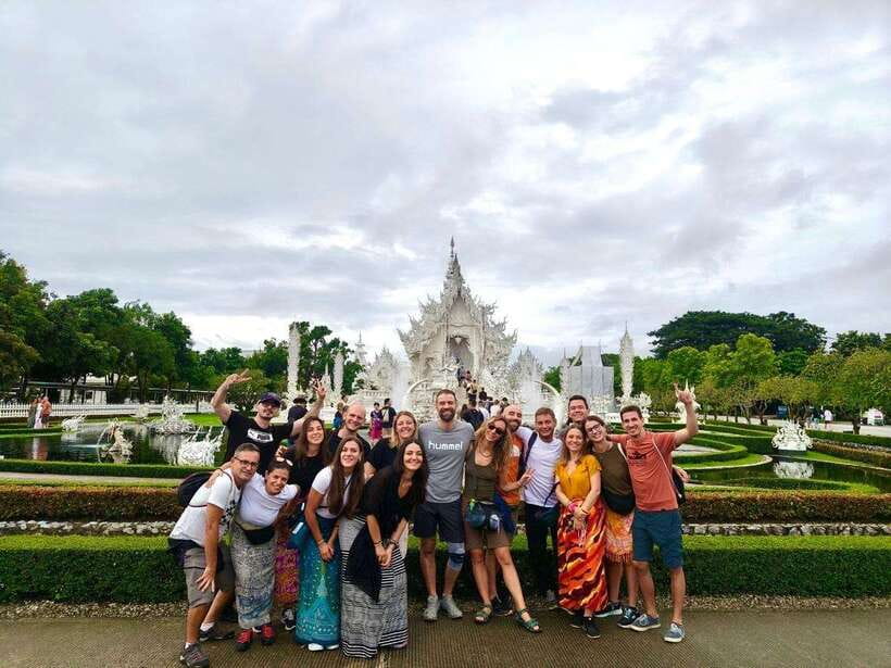 Chiang Rai: Iconic Temples & 7 Major Sites—River View Buffet - Wat Rong Suea Ten and its blue-and-gold interior