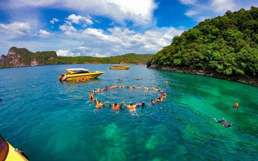 From Ao Nang: Phi Phi Islands Day Tour by Boat with Lunch - Bamboo Island closes the day with open beach and clear water