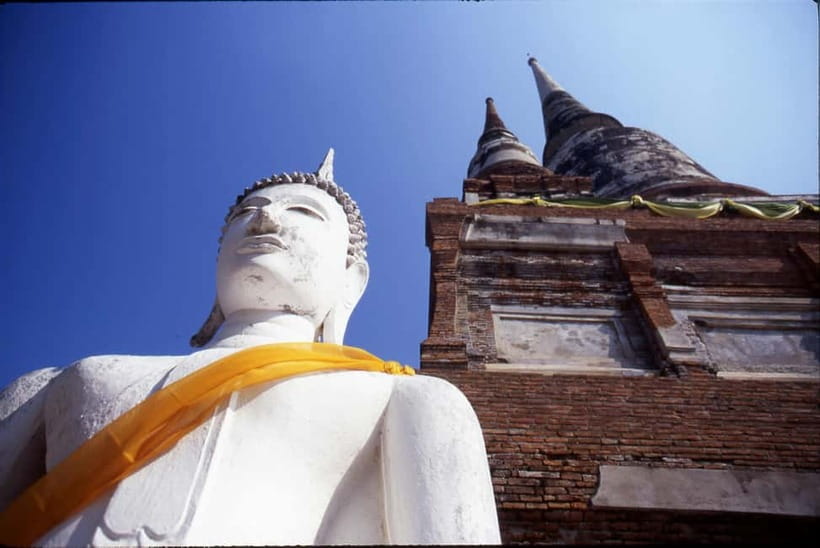 From Bangkok: Ayutthaya Heritage Tour with Sunset Boat Ride - Wat Chaiwatthanaram at the golden hour