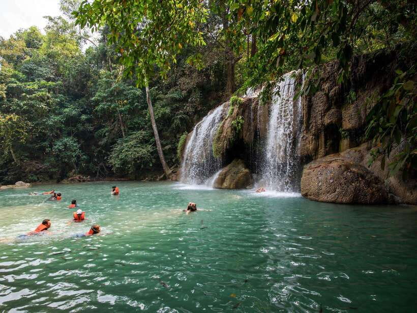 From Bangkok: Erawan Park & Kanchanaburi Small-Group Tour - Lunch in Kanchanaburi, with food costs extra