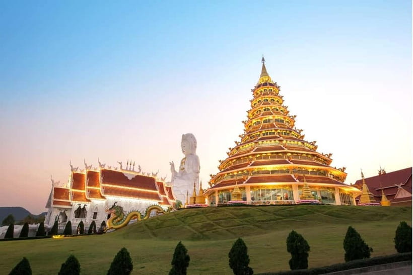 From Chiang Mai: White Temple, Blue Temple & Black House - The road from Chiang Mai and the Mae Kachan Hot Spring stop
