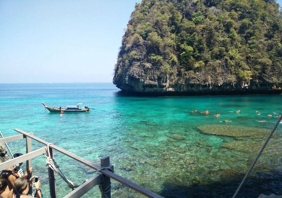 From Krabi: Phi Phi Island Full-Day Private Speed Boat Tour - Maya Bay, famous but not peaceful