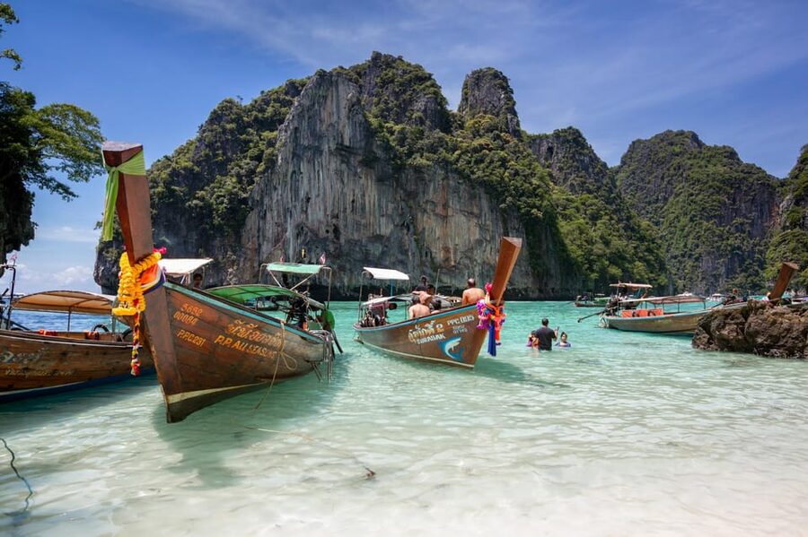 From Phi Phi: Full Day Longtail Tour Maya Bay & Snorkeling - Bamboo Island for sand, swimming, and a breather