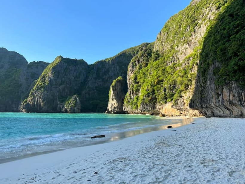 From Phi Phi: Half Day Longtail Boat Tour to Maya Bay - Monkey Beach: quick photos and a messy reality