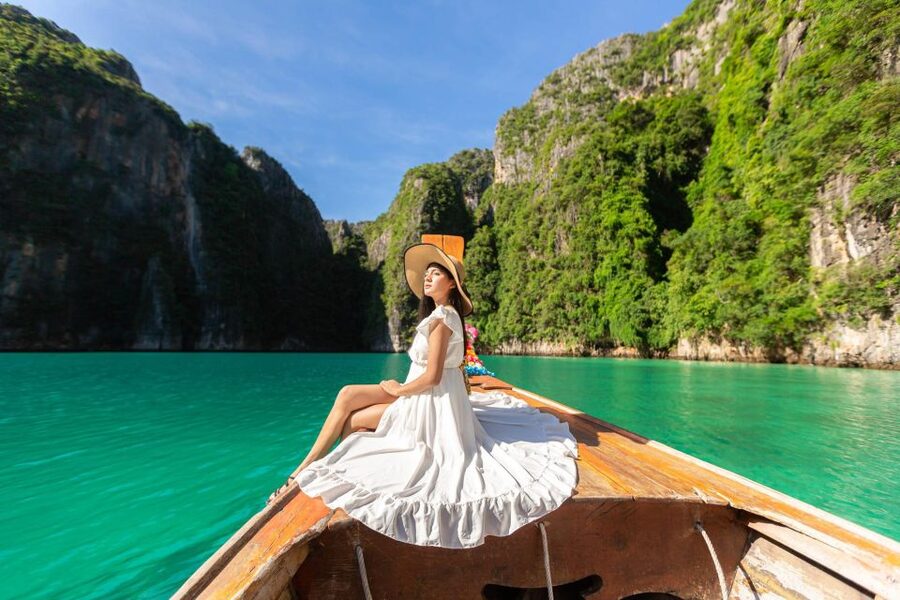 From Phi Phi: Half-Day Longtail Boat Tour with Snorkeling - Viking Cave from the water