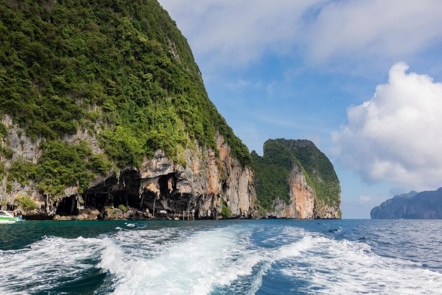 From Phi Phi Island: Maya Bay Sunset & Plankton by Speedboat - Viking Cave and the view from the water