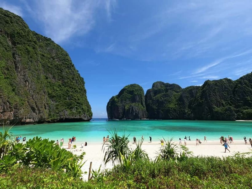 From Phi Phi: Maya Bay HalfDay Longtail Boat with Snorkeling - Monkey Beach and the first coastal views