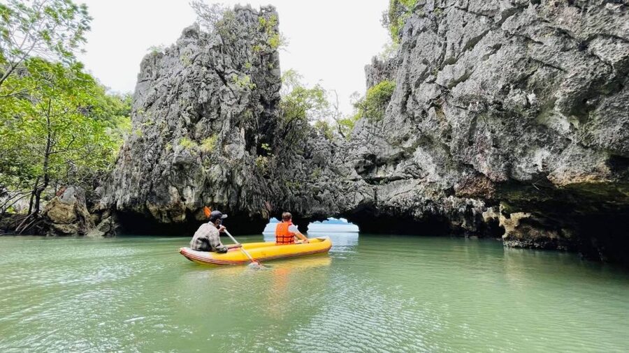 From Phuket: Phang Nga Bay and Canoeing Tour by Big Boat - Swimming, photos, and the ride back to Phuket