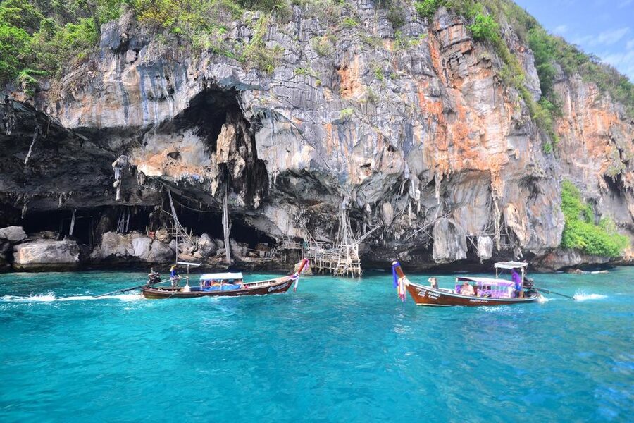 From Phuket: Phi Phi, Maya Bay, & Khai Islands Premium Trip - Monkey Beach is a photo stop, not a petting zoo
