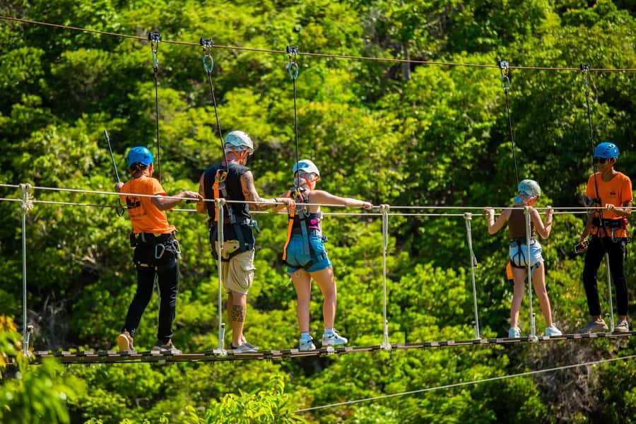 Ko Pha Ngan: Sky-High Zipline & Wang Sai Waterfall Views - Climbing the 30-meter Via Ferrata