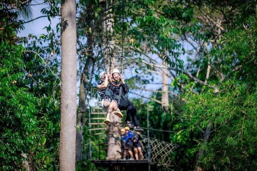 Koh Samui: Samui Zipline Adventure with Transfer service - What the 16 and 18 platform routes feel like