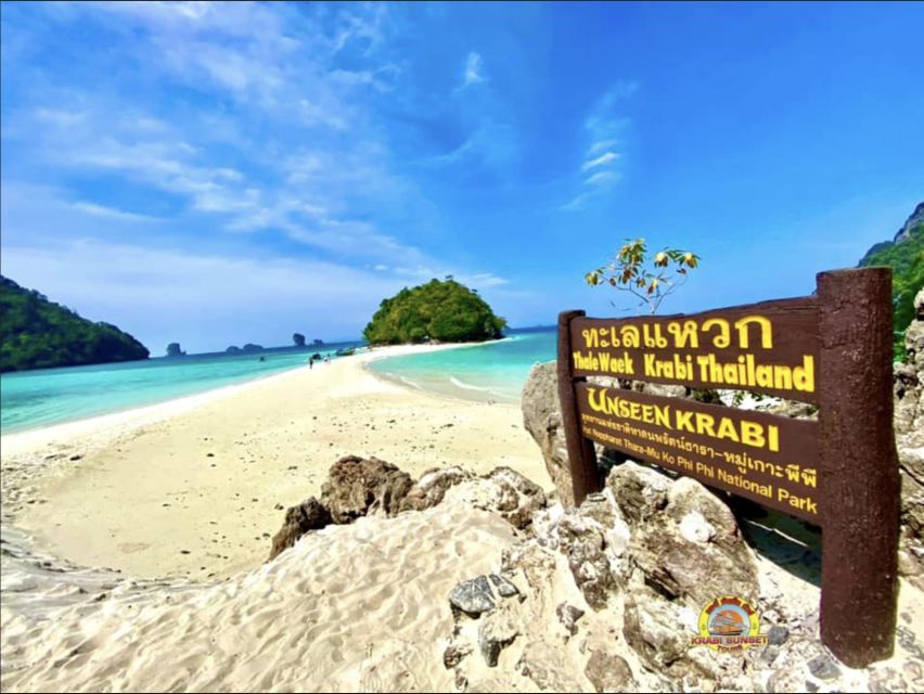 Krabi: 4 Islands Snorkeling Tour by Longtail Boat - Koh Poda gives you the longest beach break