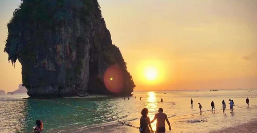 Krabi: 7 Islands Sunset Hopping Cruise with BBQ & Plankton - Phra Nang Cave and Beach: a graceful first stop