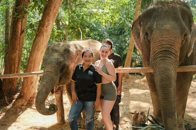 Krabi: Elephant Sanctuary (near Ao Nang) Visit - Feeding with bananas, pineapple, cucumber, and sugarcane