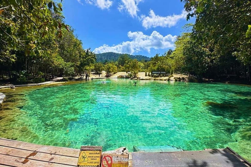 Krabi: Emerald Pool, Hot Springs, and Kayaking Tour - Walking into the Emerald Pool