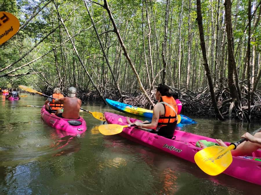 Krabi: Half-Day Kayak Adventure at Ao Thalane - Getting set up at the pier