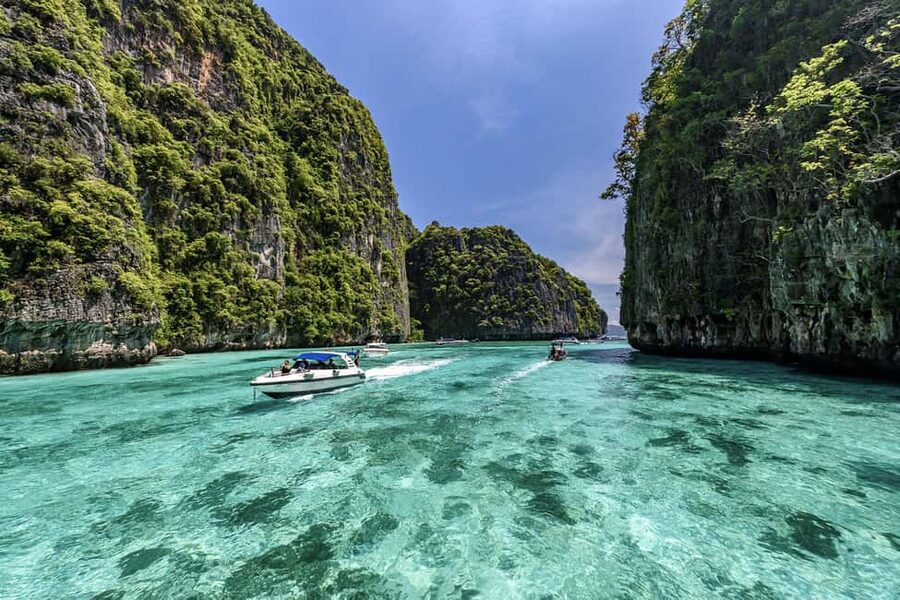 Krabi: Ultimate Phi Phi & Maya Bay Ascent by Speedboat - Pileh Lagoon brings the first proper swim