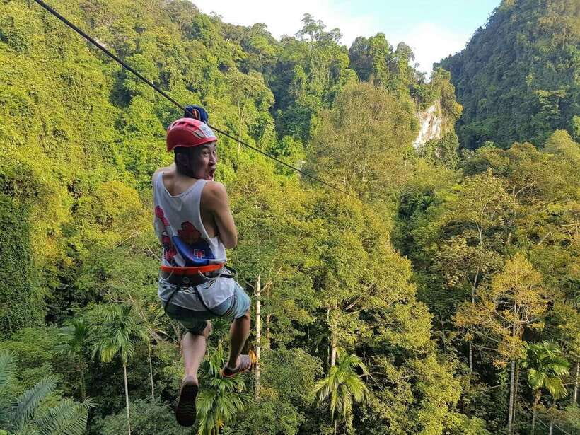 Krabi: Ziplining with Abseiling and Rock Climbing Options - Zone B: the higher, longer section
