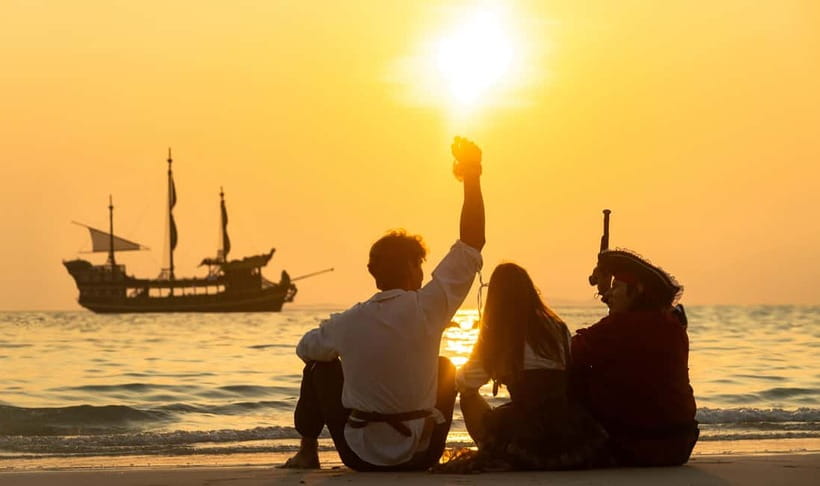 Pattaya: Koh Larn Pirate Cruise with Transfer & Activities - A pirate ship built for play