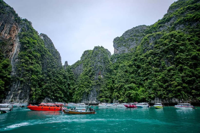 Phi Phi: 7 Island Longtail Boat Snorkeling Tour with Sunset - Sunset finishes the longtail boat ride
