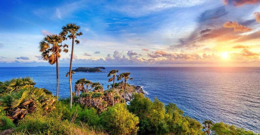 Phuket: Amazing Sunset View & Local Market Tour - Promthep Cape at sunset