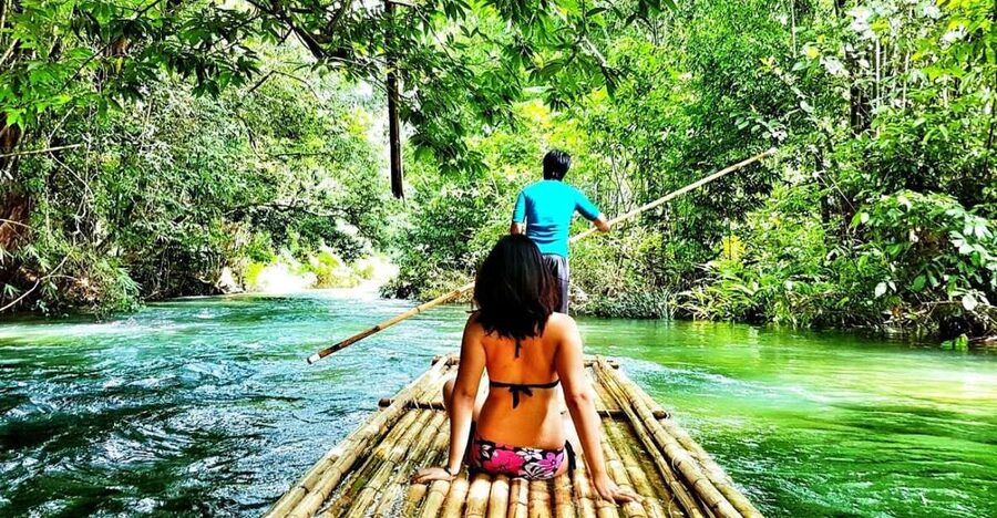 Phuket: Bamboo Rafting, Monkey Cave, and ATV Option - Meeting the monkeys at Suwankuha Temple