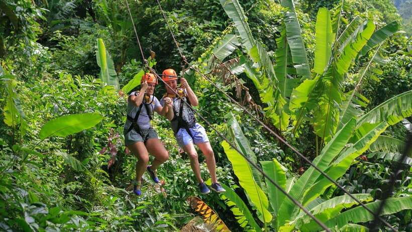 Phuket: Big Buddha Viewpoint ATV Tour and Zipline Adventure - Riding the rubber-tree jungle trails