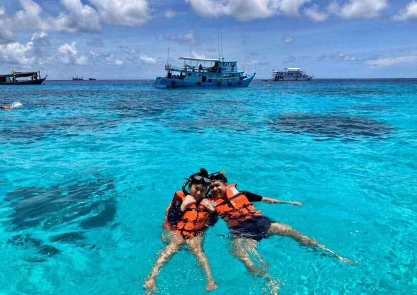 Phuket: Coral Island Catamaran Cruise with Sunset Dinner - Dinner and sunset near Promthep Cape