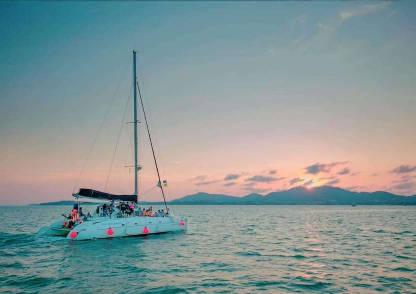 Phuket: Coral Island Catamaran Cruise with Sunset Dinner - The one-hour sail to Koh Hey