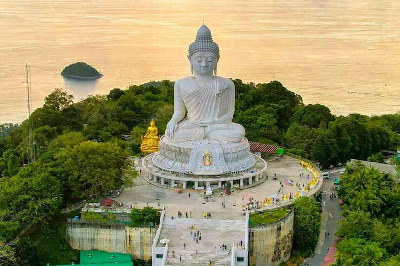 Phuket: Half-Day Viewpoint, Big Buddha and Wat Chalong Tour - Big Buddha on Nakkerd Hills