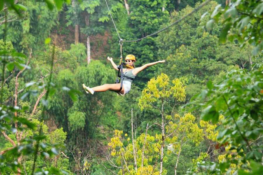 Phuket Paradise Adventure: Zipline, ATV Adventure - Taking to the zipline