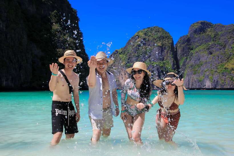 Phuket: PhiPhi, Maya Bay & Khai Island Day Tour with Lunch - Maya Bay is spectacular, crowded, and tightly managed