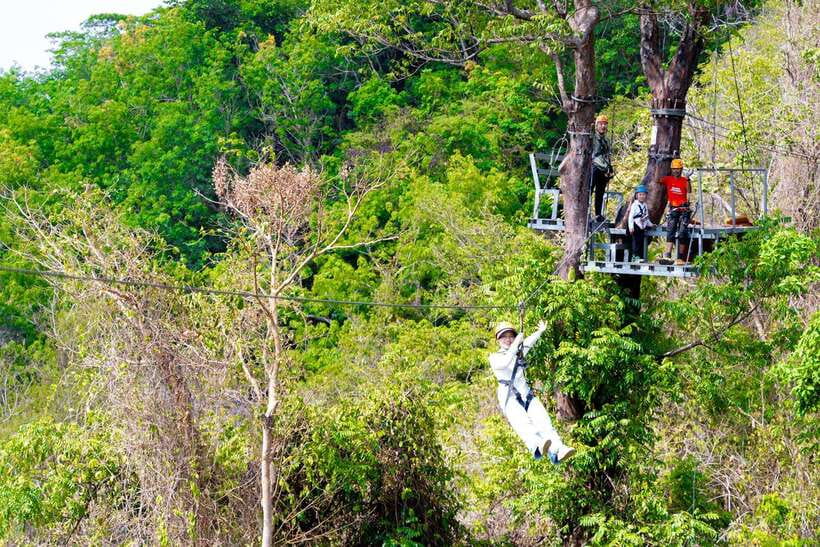 Phuket: Zipline Flying Higher than a Hawk with ATV Option - Getting fitted for a safe zipline ride